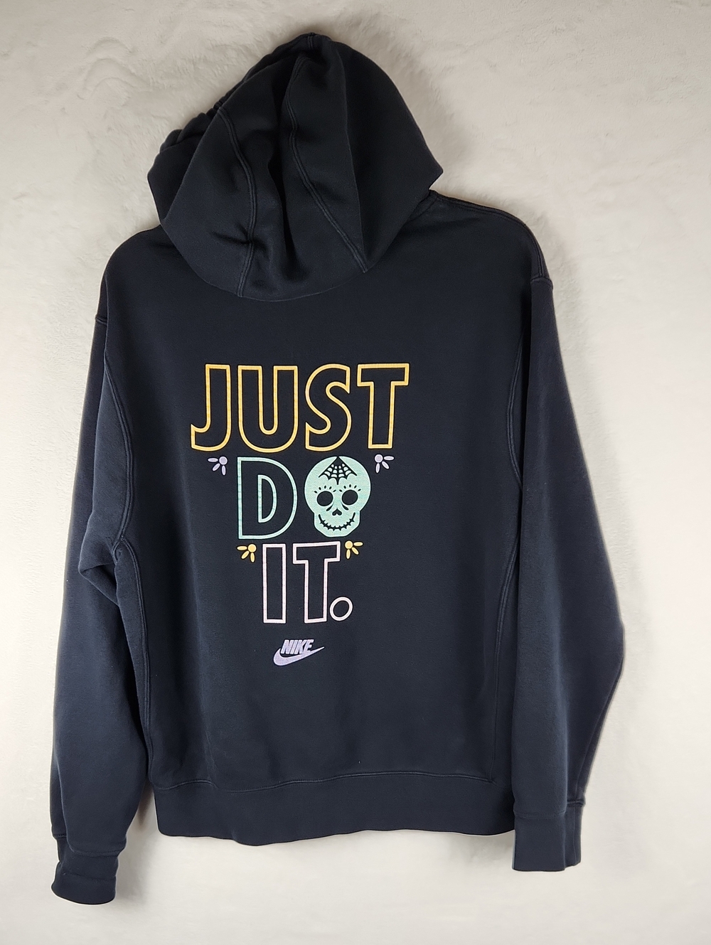 Nike Day of The Dead Sugar Skull  Hoodie Black Size Medium